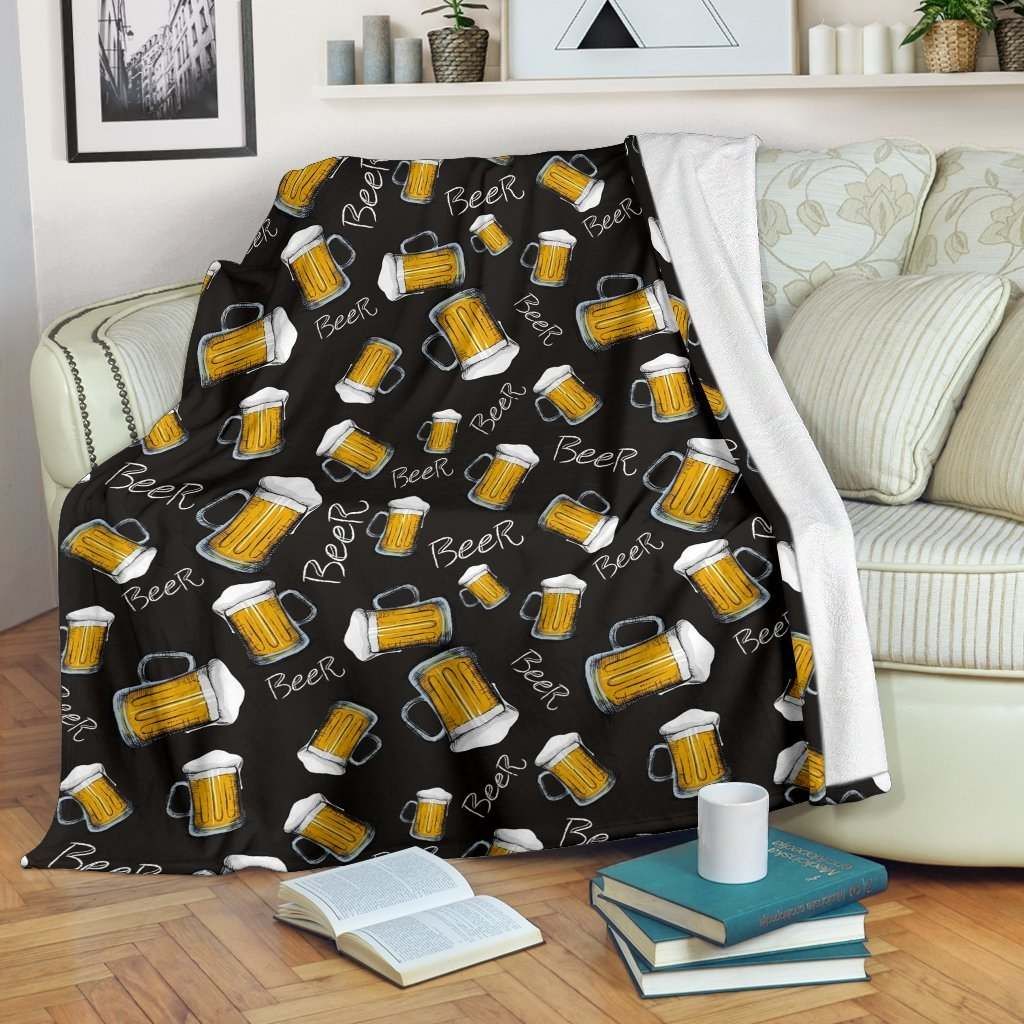 Beer Sherpa Fleece Blanket