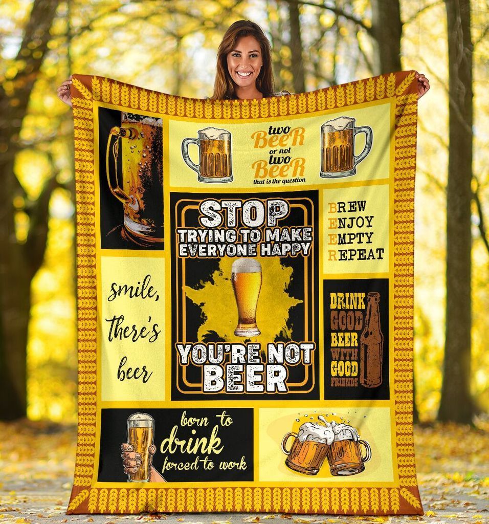 Beer Sherpa Fleece Blanket