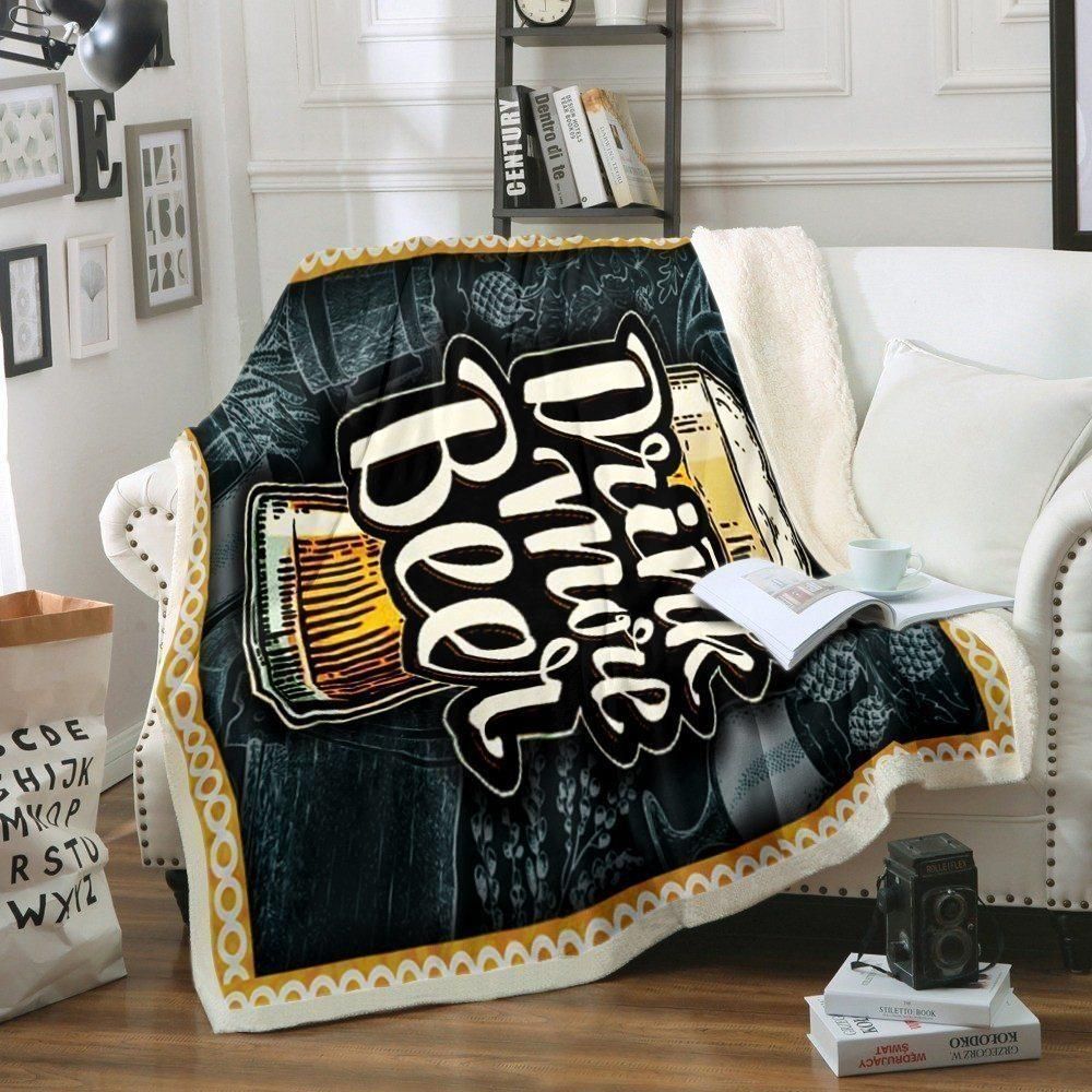 Beer Sherpa Fleece Blanket