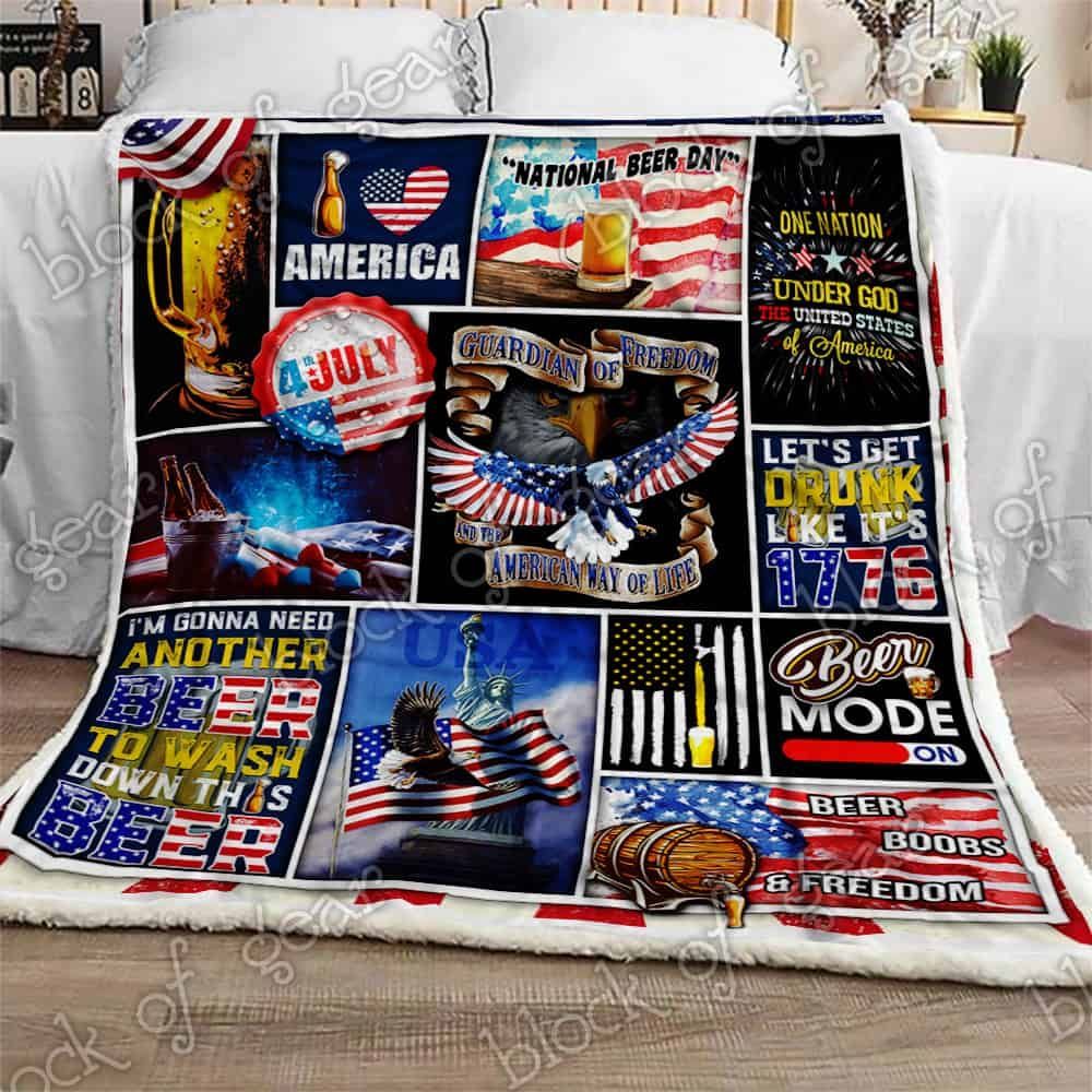 Beer & Freedom Fleece Blanket