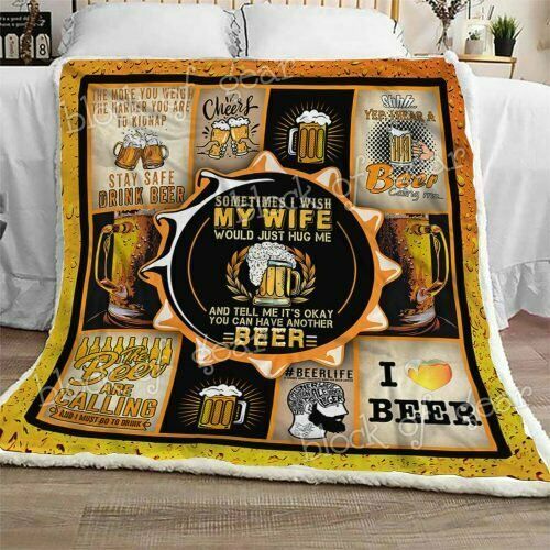 Beer Lovers Sherpa Fleece Blanket