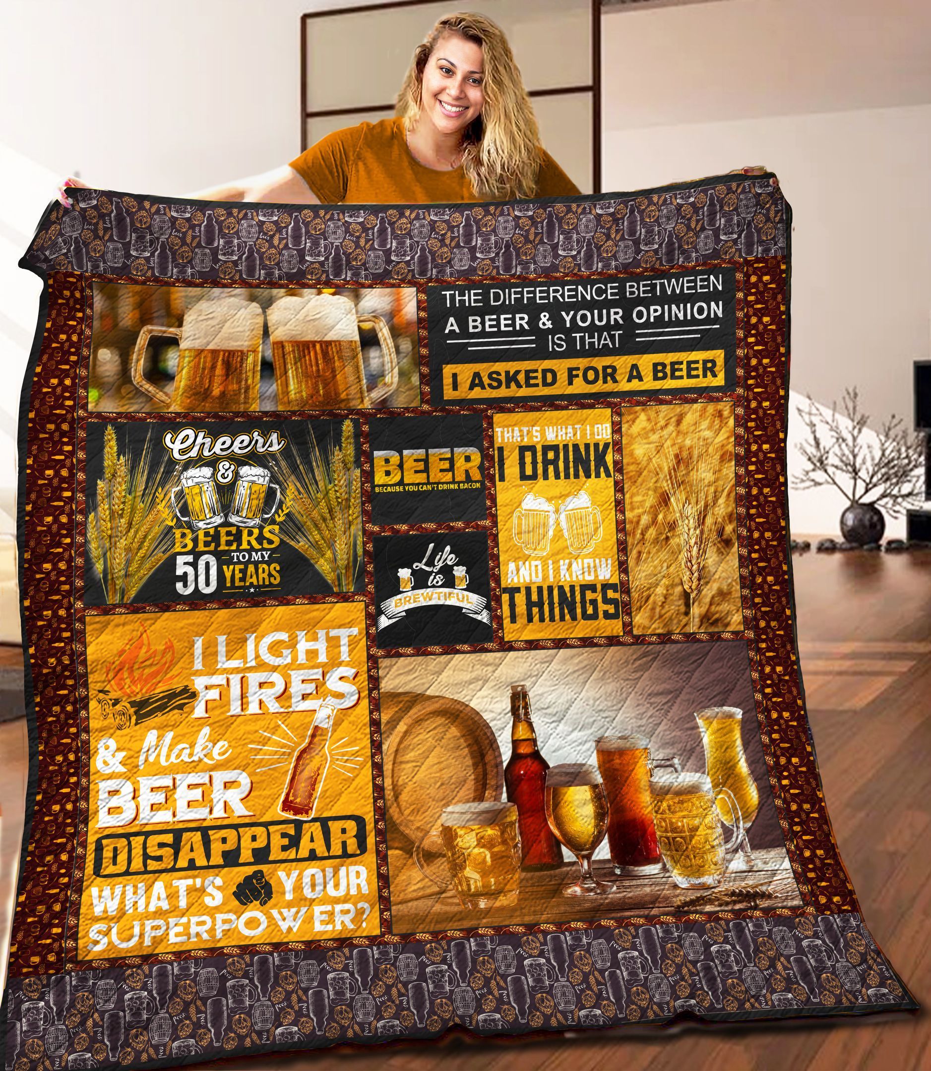 Beer Quilt Blanket C9B030311MI