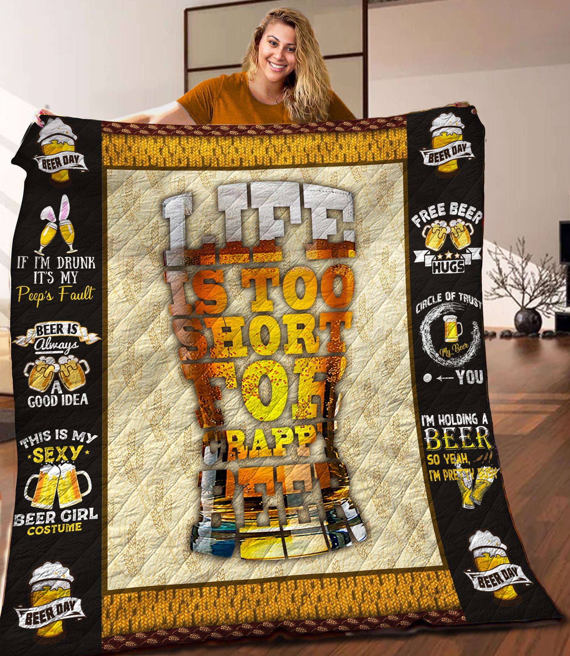 Beer Quilt Blanket C9B030313MI