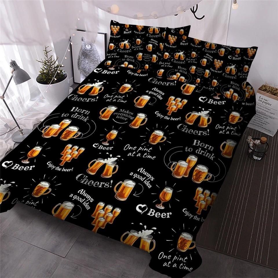 Beer Quotes Bedding Set