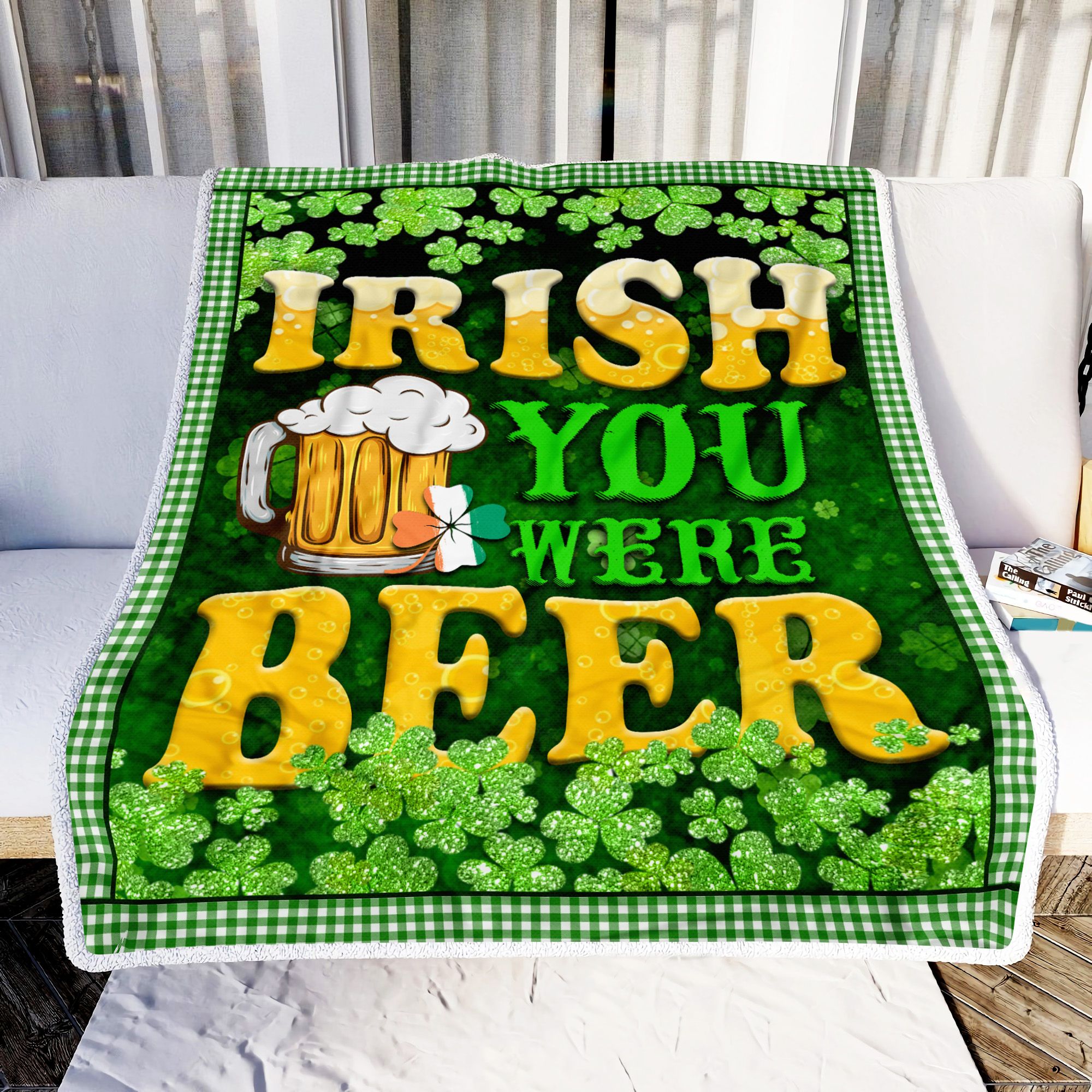 Beer Saint Patrick Fleece Blanket