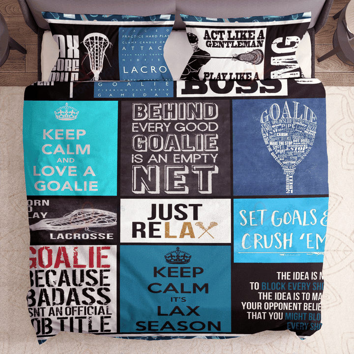 Behind Very Good Goalie Lacrosse Men Bedding Set