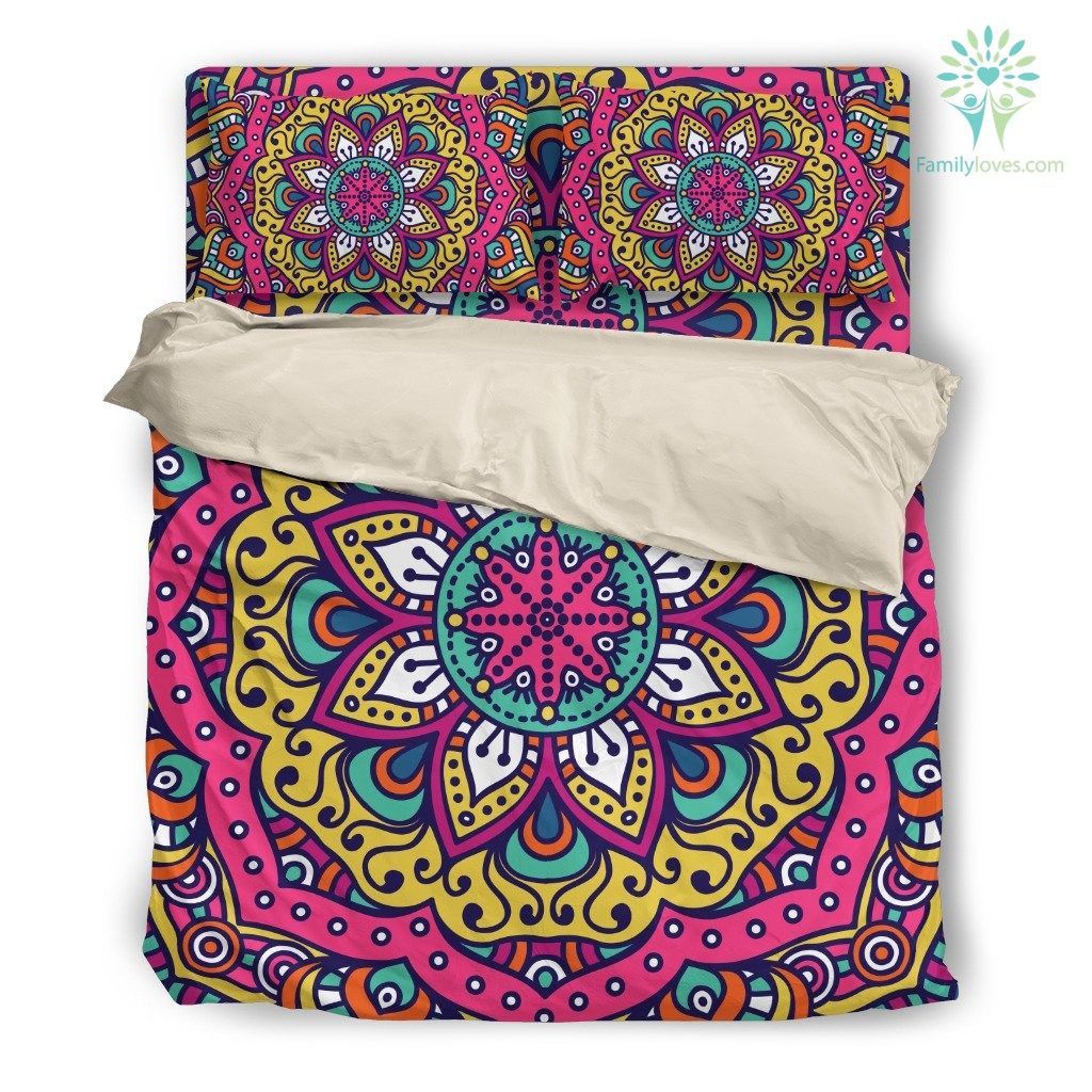 Beige Mandala Colorful Bedding Set