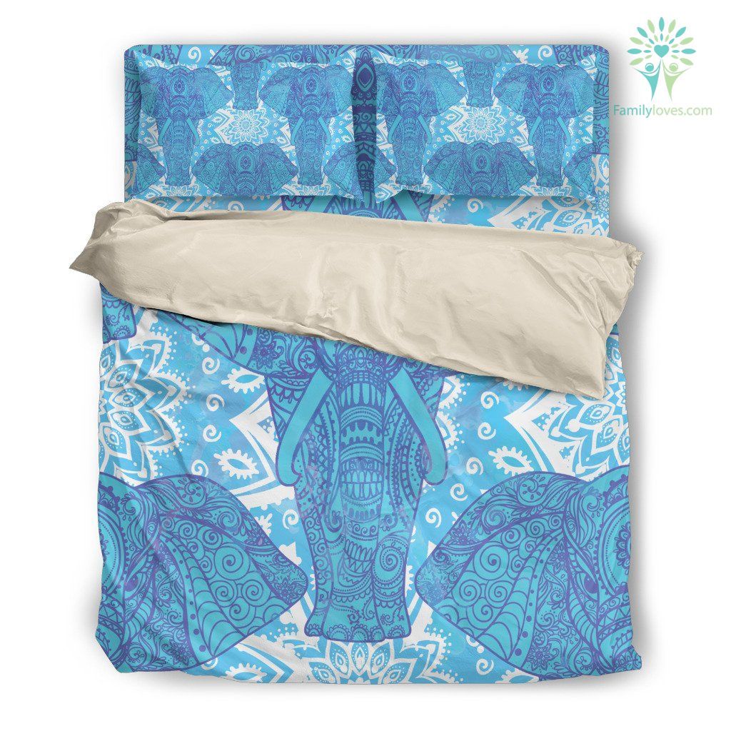 Beige Mandala Elephant Bedding Set