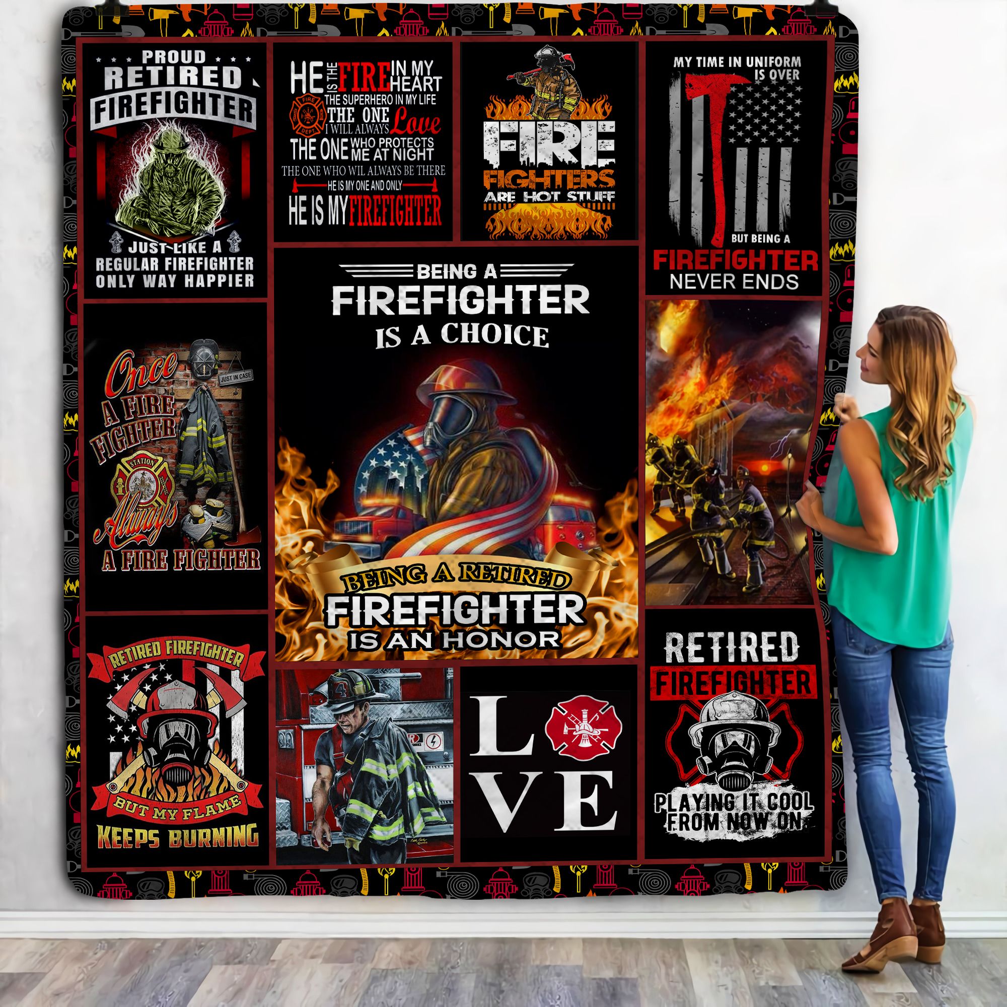Being A Firefighter Is A Choice Fleece Blanket