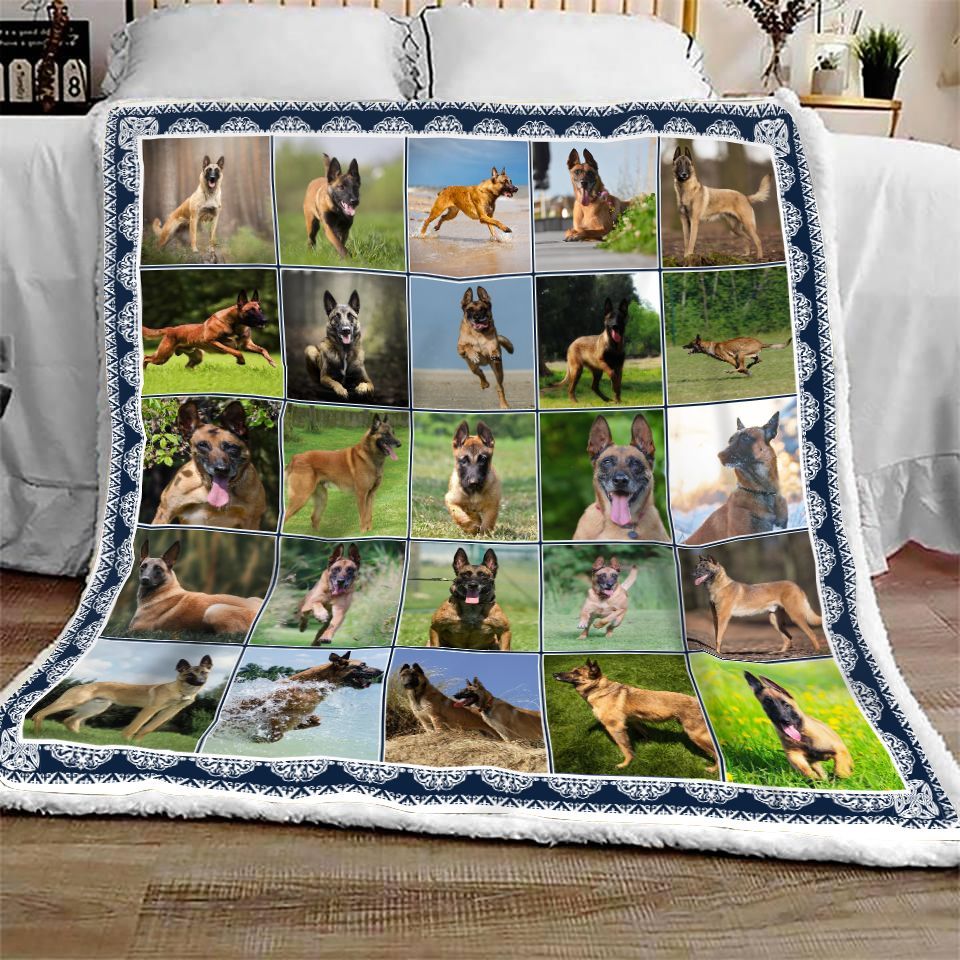 Belgian Shepherd Dog Sherpa Fleece Blanket