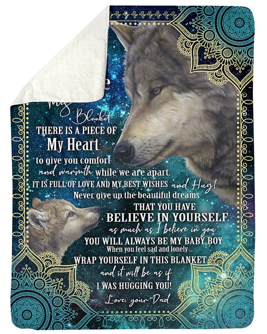 Believe In Yourself Dad To Son Fleece Blanket Sherpa Blanket