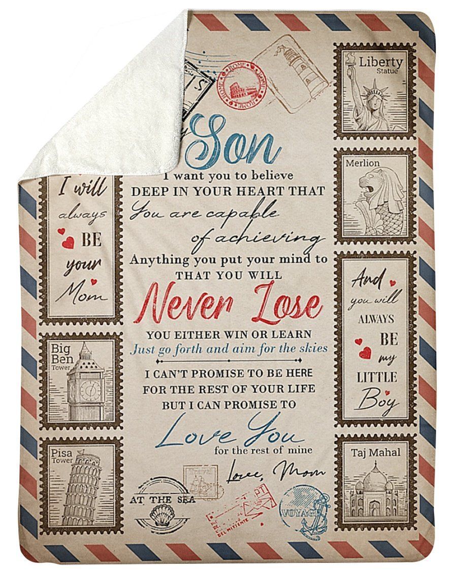 Belive Deep In Your Heart Fleece Blanket To Son Sherpa Blanket