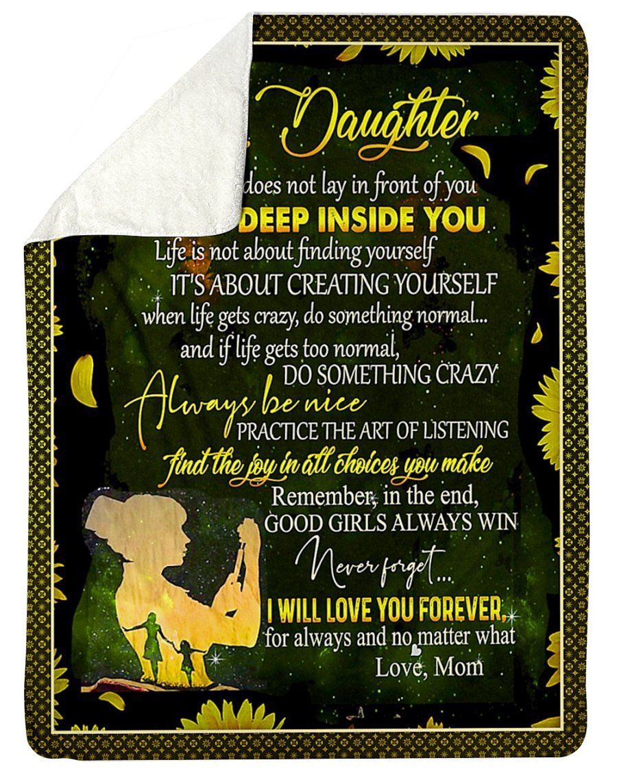 Belive Deep In Yourself Fleece Blanket To Daughter Sherpa Blanket