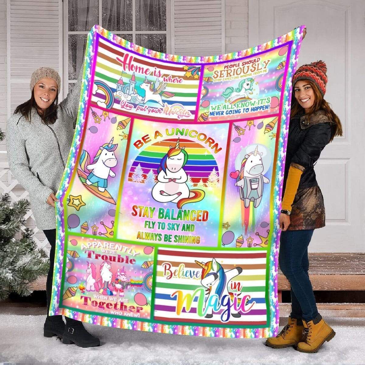 Belove In Magic Unicorn Fleece Blanket Gift For Women