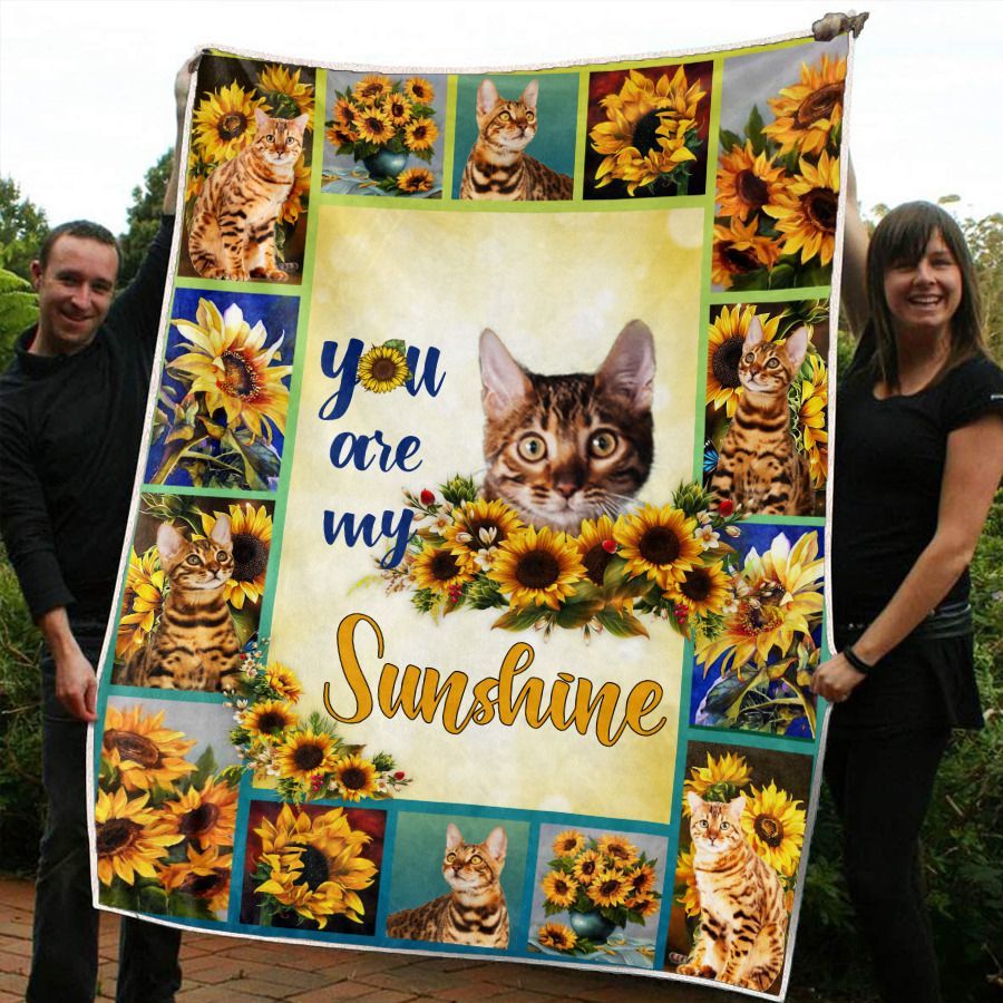 Bengal Sunflower Sherpa Fleece Blanket