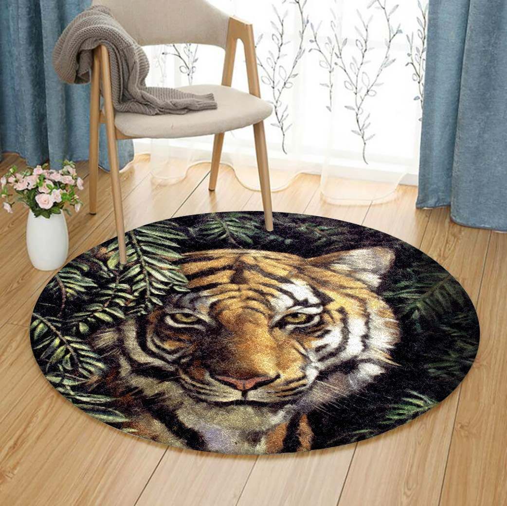 Bengal Tiger Round Carpet