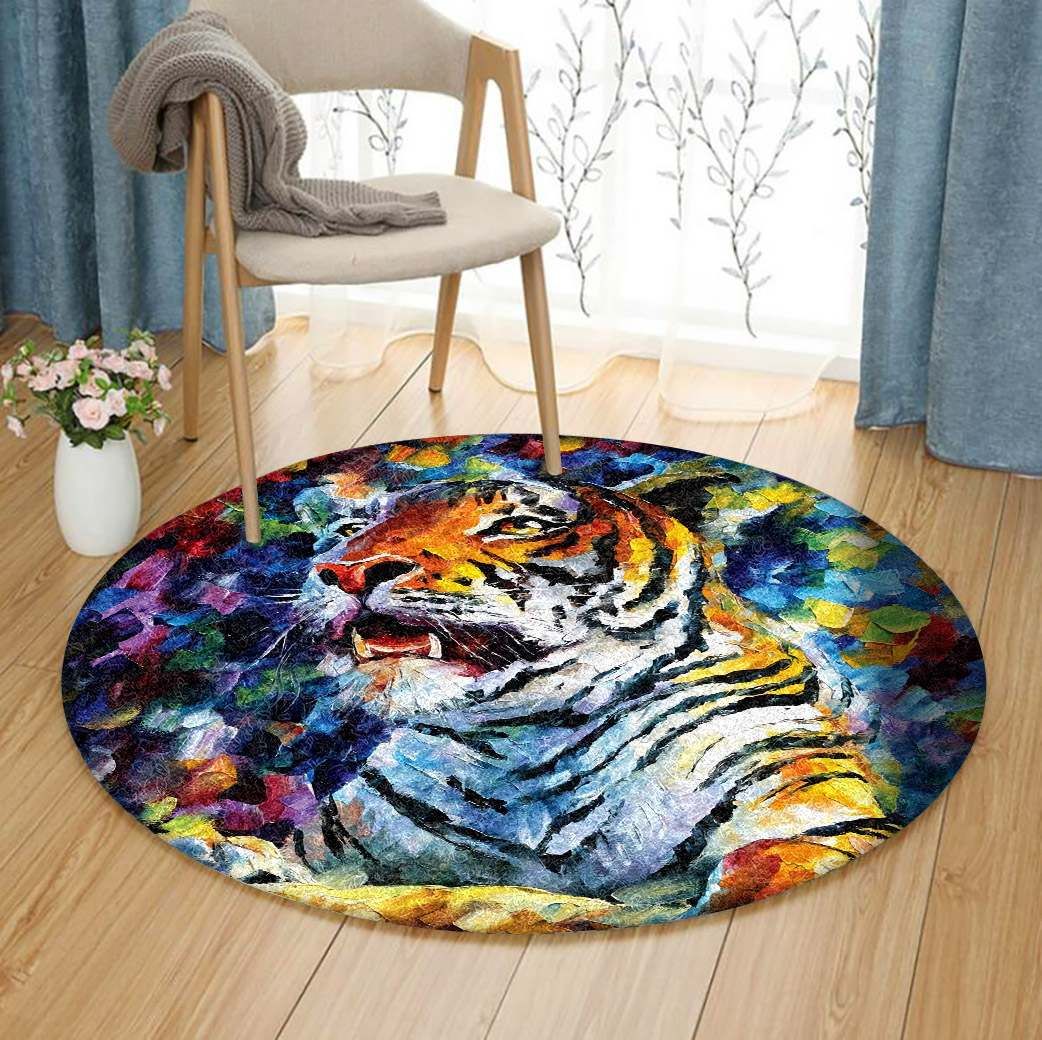 Bengal Tiger Round Carpet