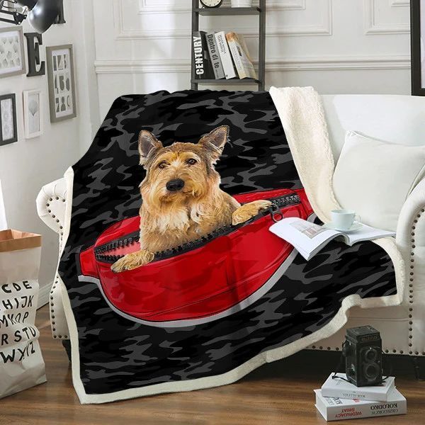 Berger Picard Dog Sherpa Fleece Blanket