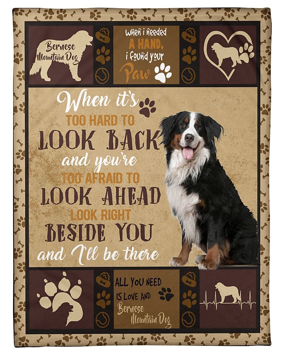 Bernese Mountain Dog All You Need Sherpa Fleece Blanket