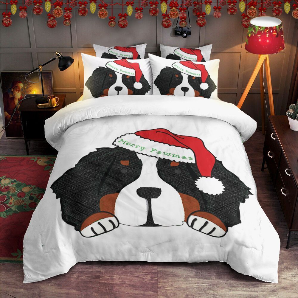 Bernese Mountain Dog Christmas Bedding Set