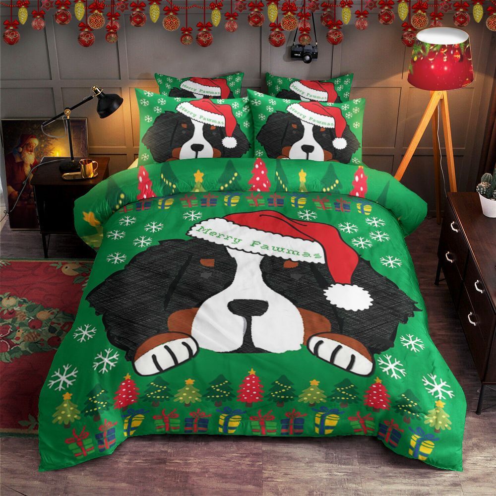 Bernese Mountain Dog Christmas Bedding Set
