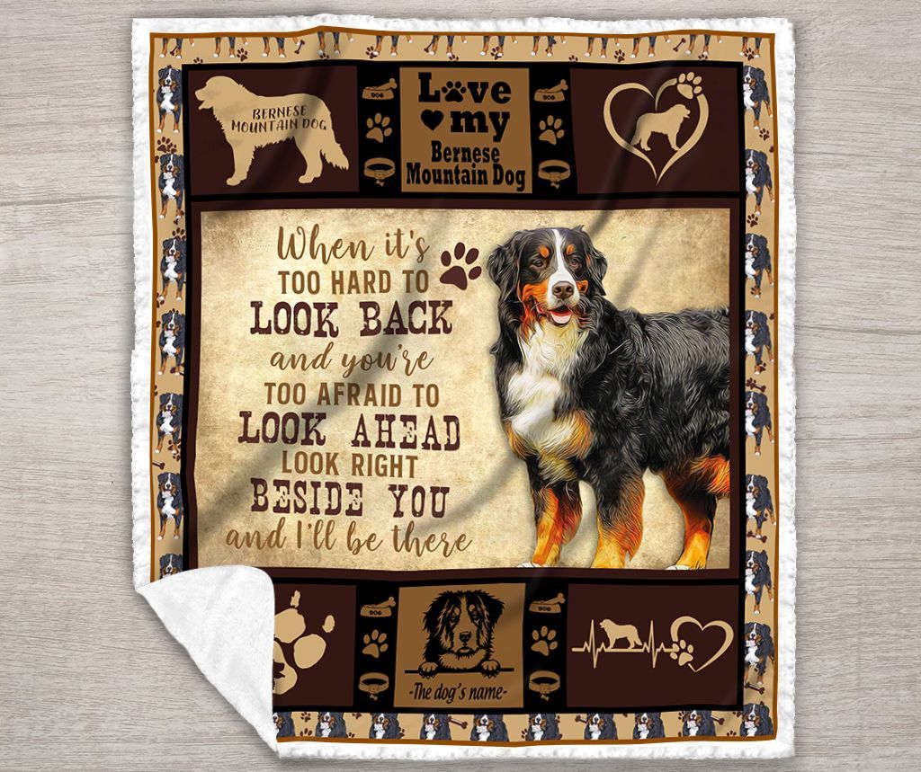 Bernese Mountain Dog Sherpa Fleece Blanket