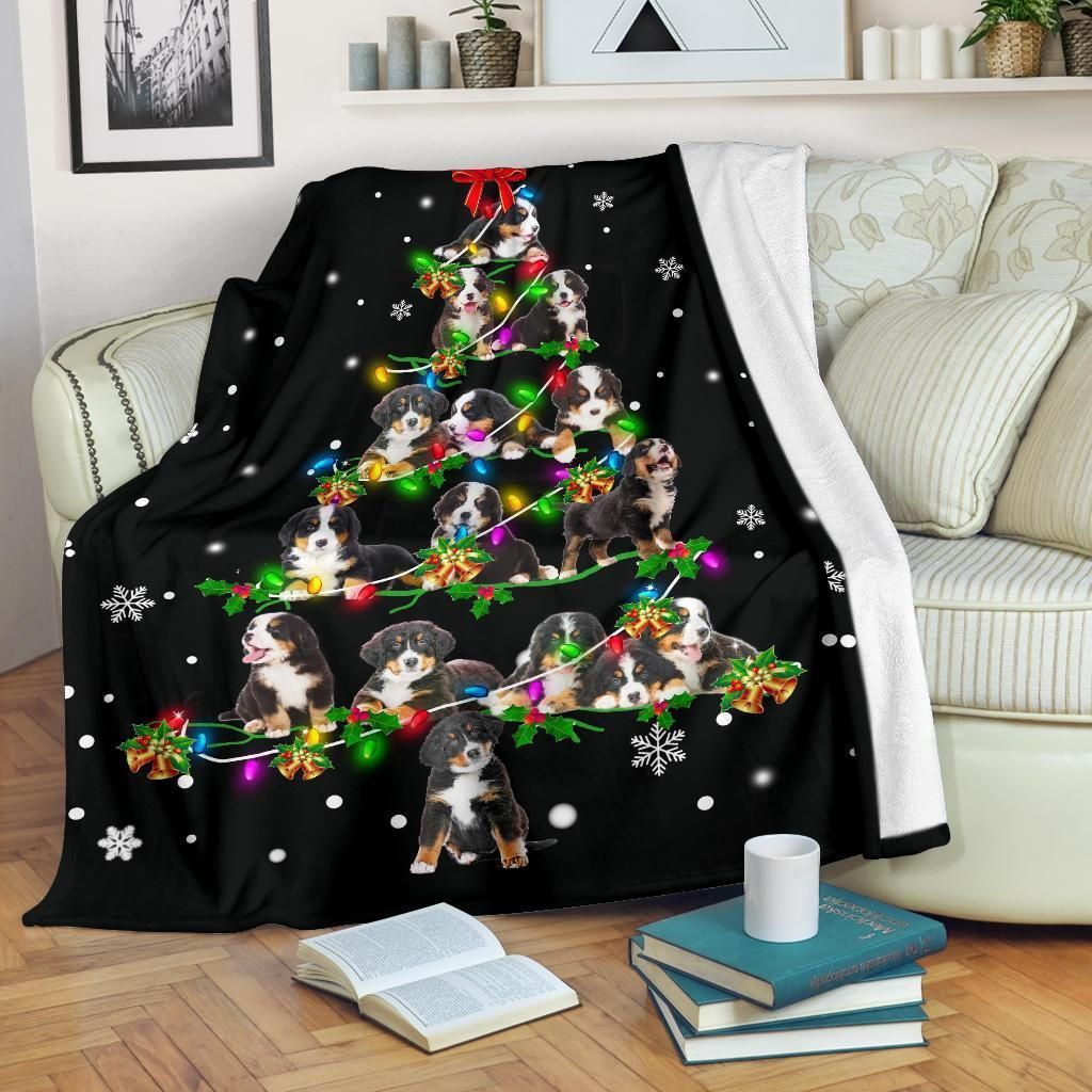 Bernese Mountain Dog Sherpa Fleece Blanket