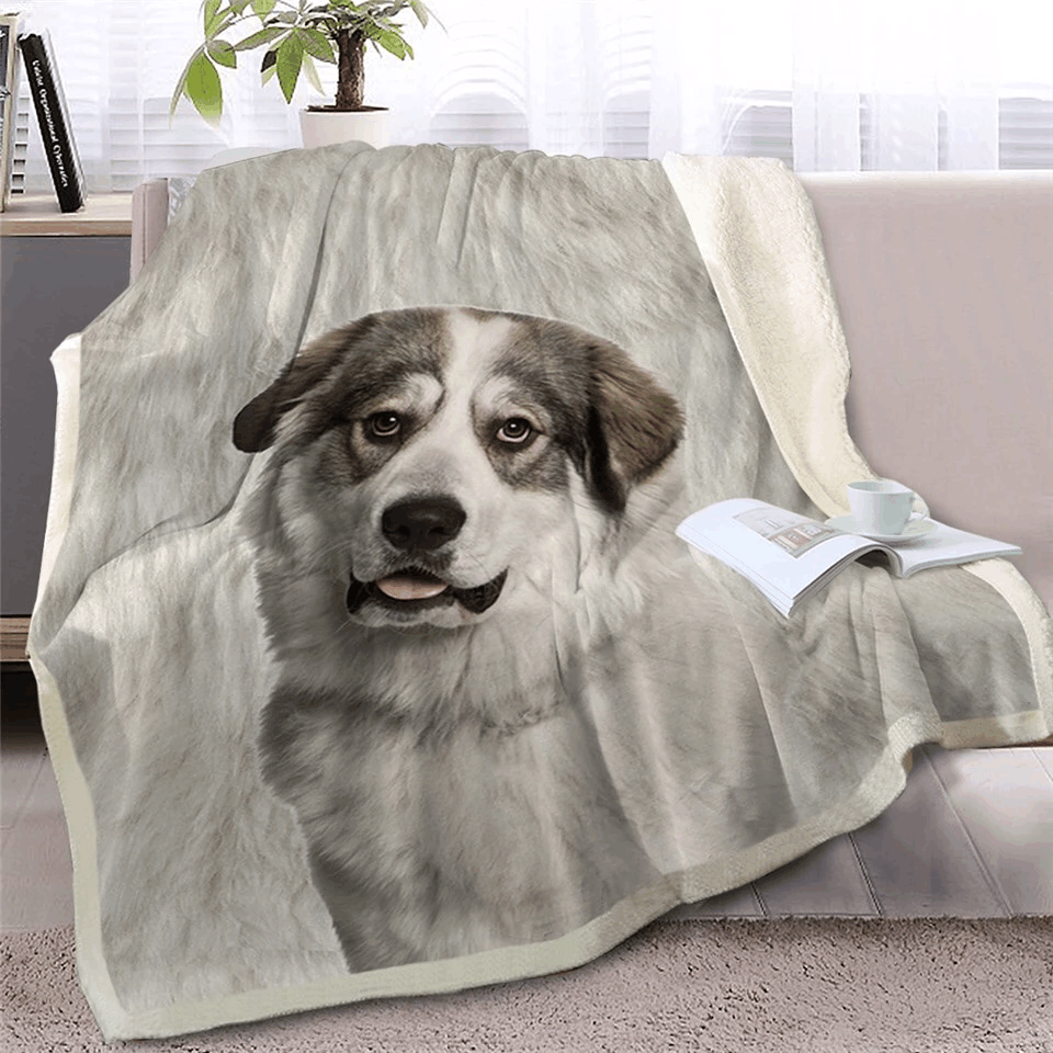 Bernese Mountain Dog Sherpa Fleece Blanket