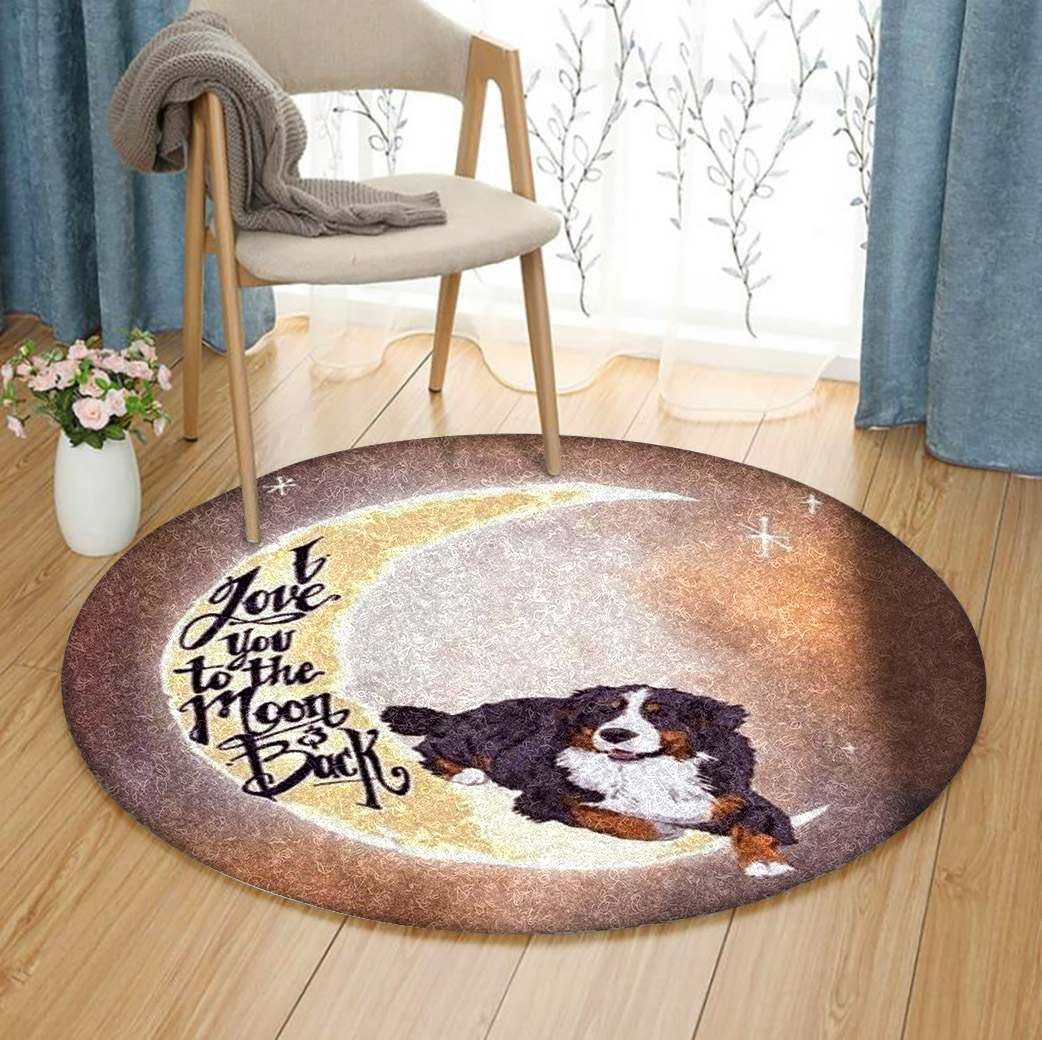 Bernese Mountain Dog Round Carpet