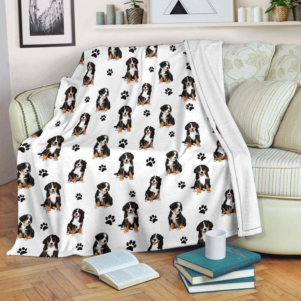 Bernese Mountain Paw Blanket