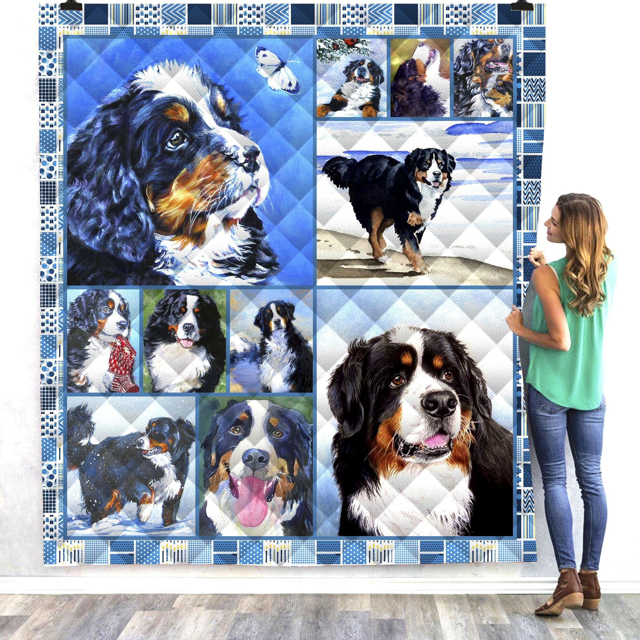Bernese Moutain Stripple Bowl Quilt Blanket DHC3112922TD