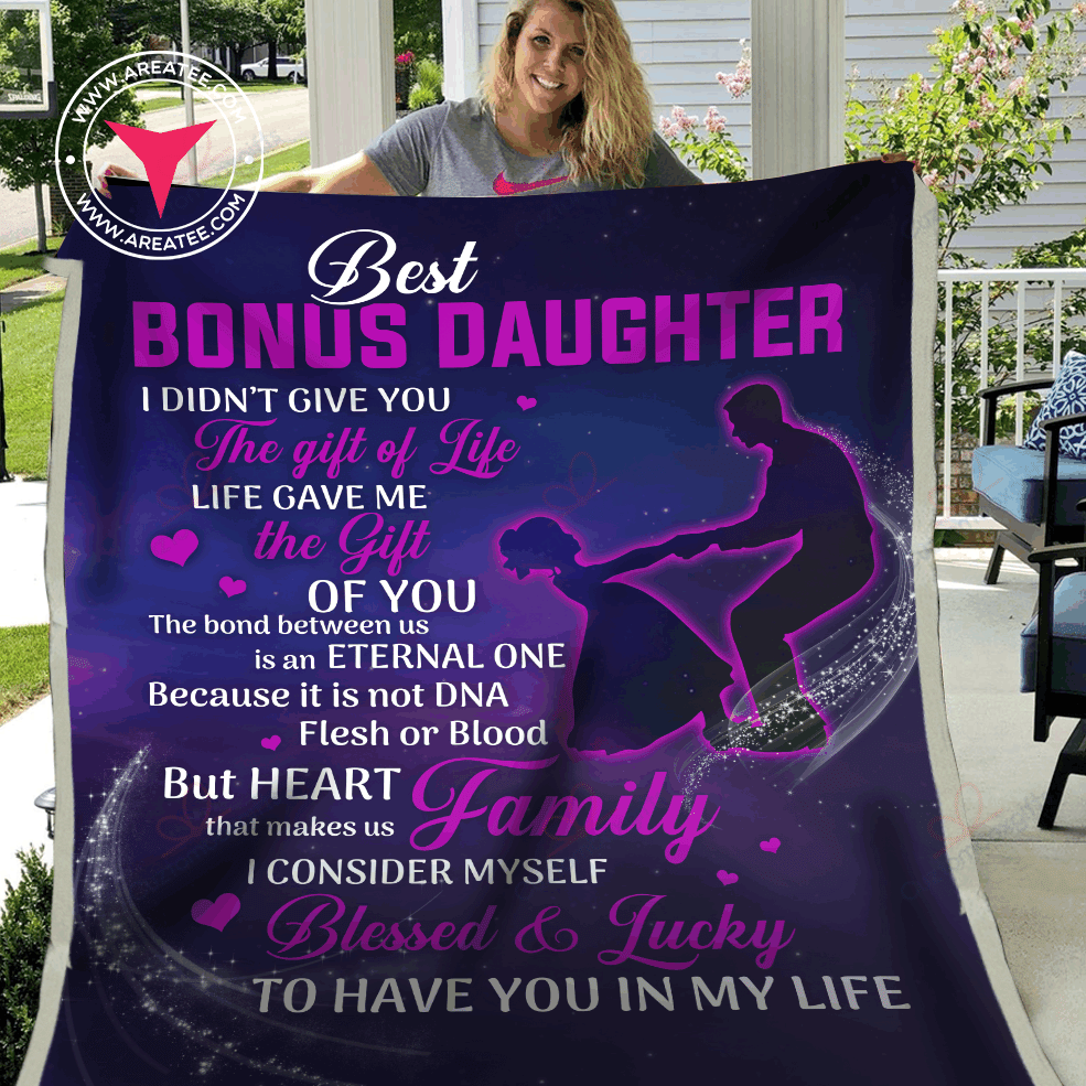 Best Bonus Daughter Sherpa Fleece Blanket