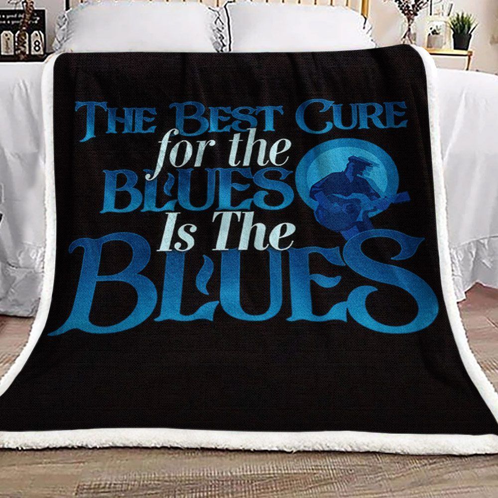 Best Cure For The Blues Sherpa Fleece Blanket