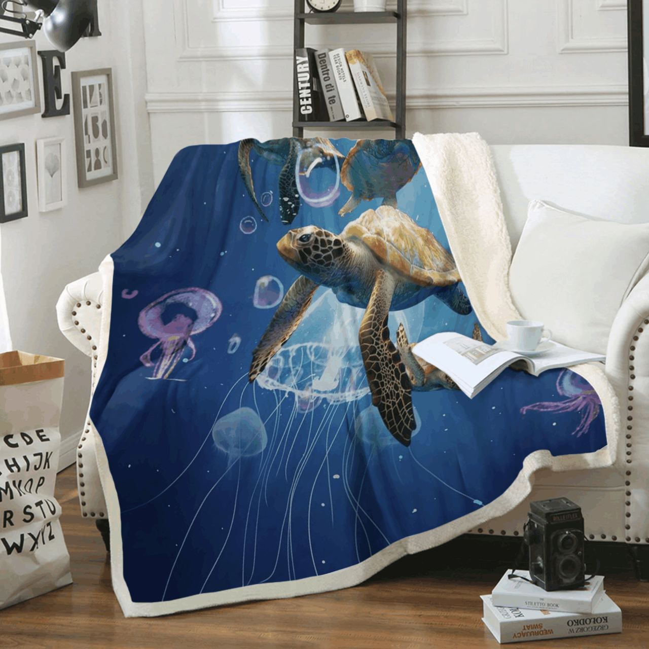 Best Father’S Day Gifts Sea Turtle Sherpa Fleece Blanket