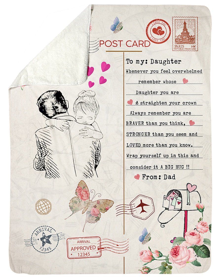 Best Gift For Daughter Consider It A Big Hug Fleece Blanket Sherpa Blanket