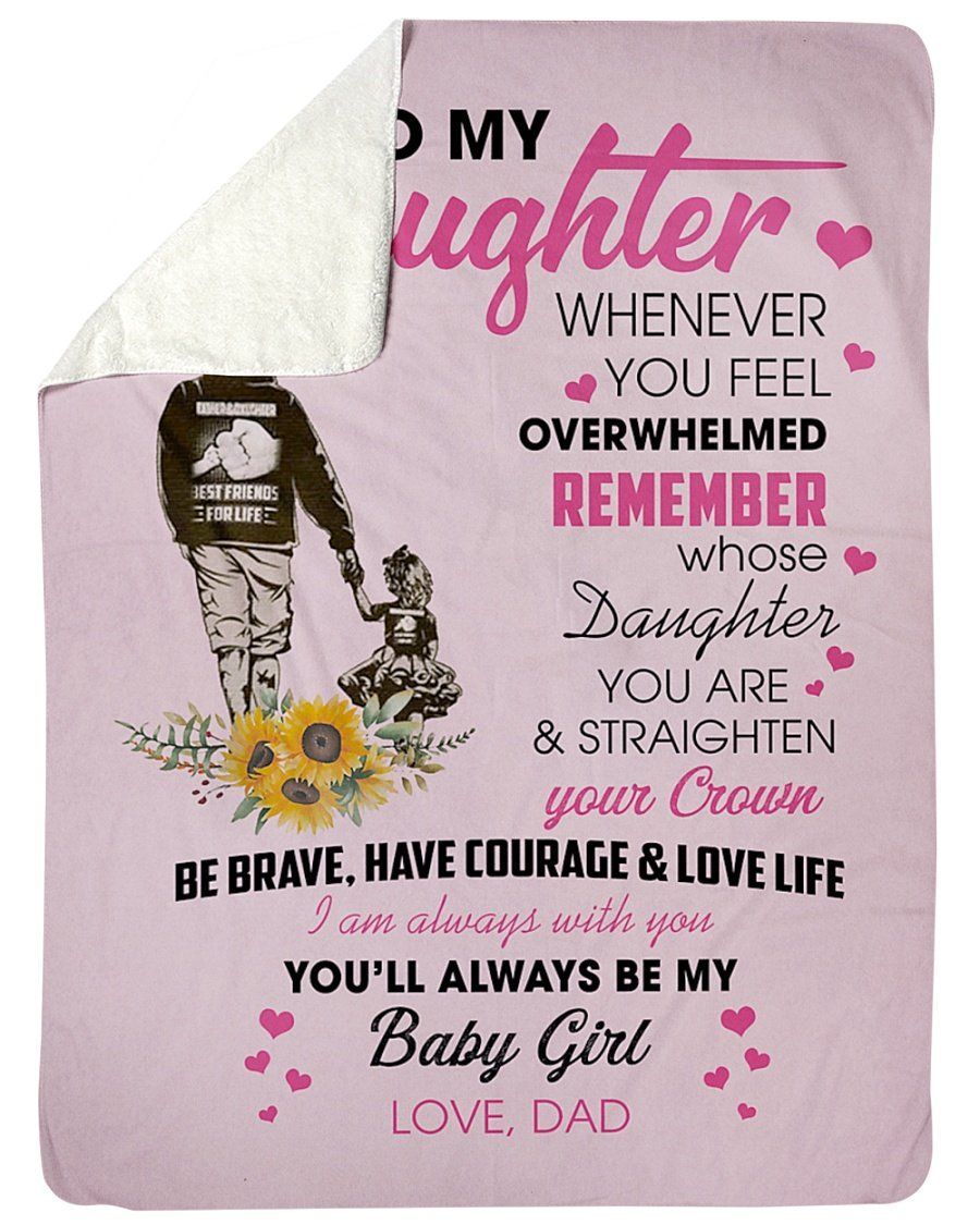 Best Gift For Daughter I Am Always With You Fleece Blanket Sherpa Blanket