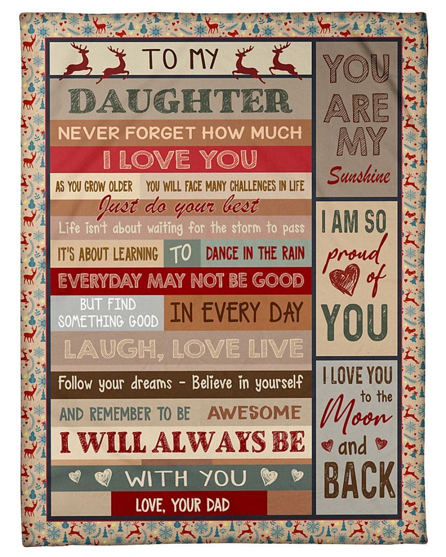 Best Gift For Daughter I’ll Always Be With You Fleece Blanket Fleece Blanket