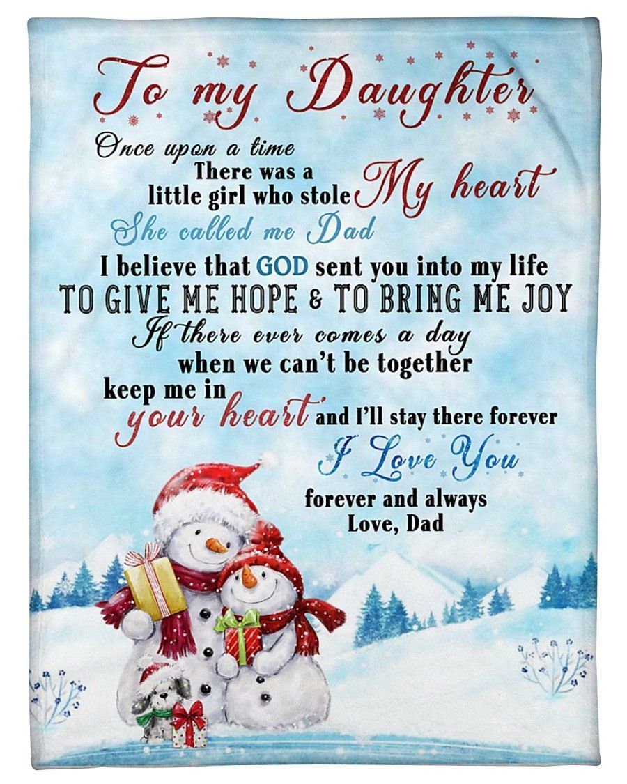 Best Gift For Daughter I’ll Stay There Forever Fleece Blanket Fleece Blanket