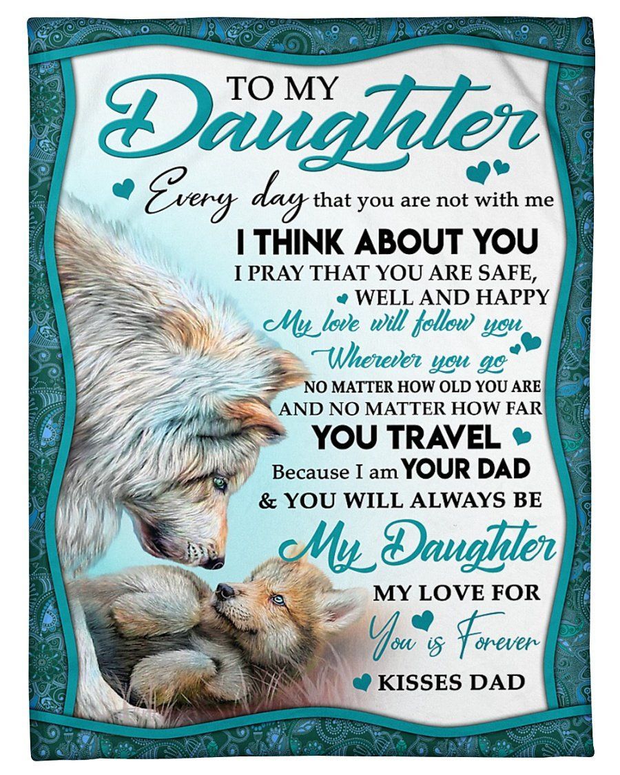 Best Gift For Daughter I’m Always Thinking About You Fleece Blanket Fleece Blanket