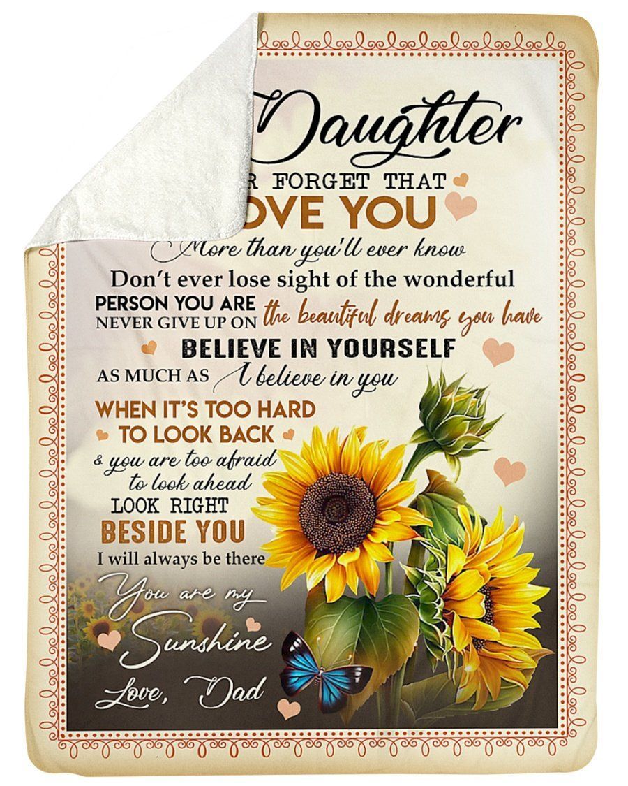 Best Gift For Daughter Never Forget You Are My Treasure Fleece Blanket Sherpa Blanket