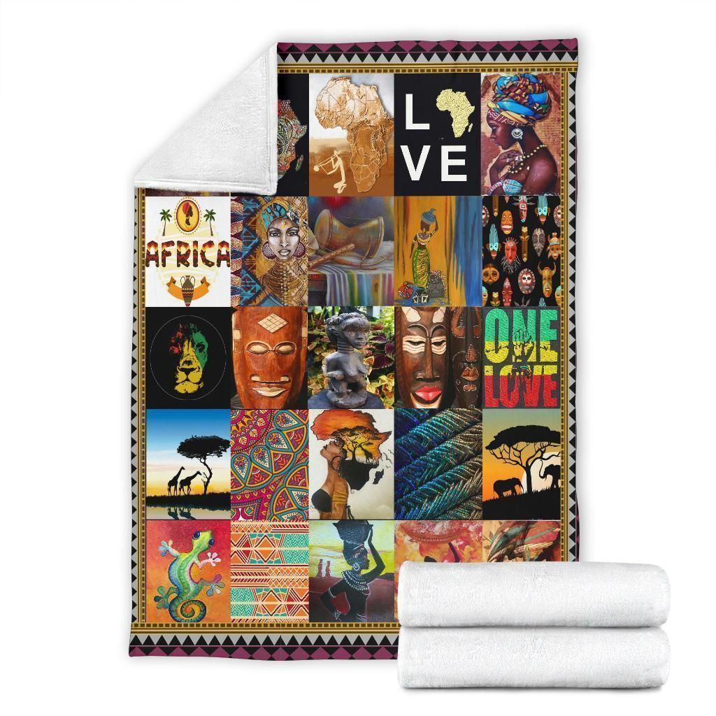 Best Gift For Mom African Women Printed Fleece Blanket