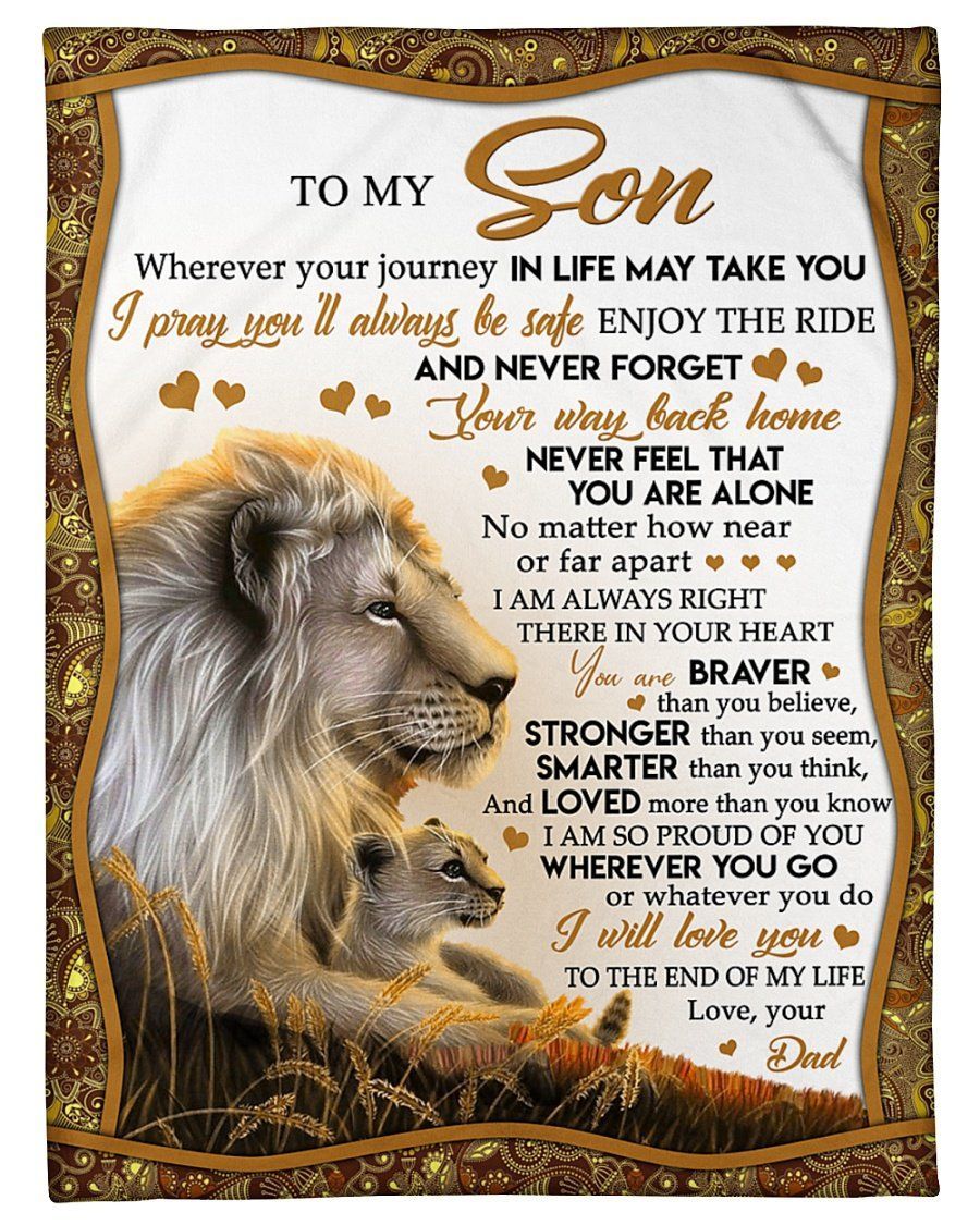 Best Gift For Son You’ll Always Be Safe Fleece Blanket Fleece Blanket