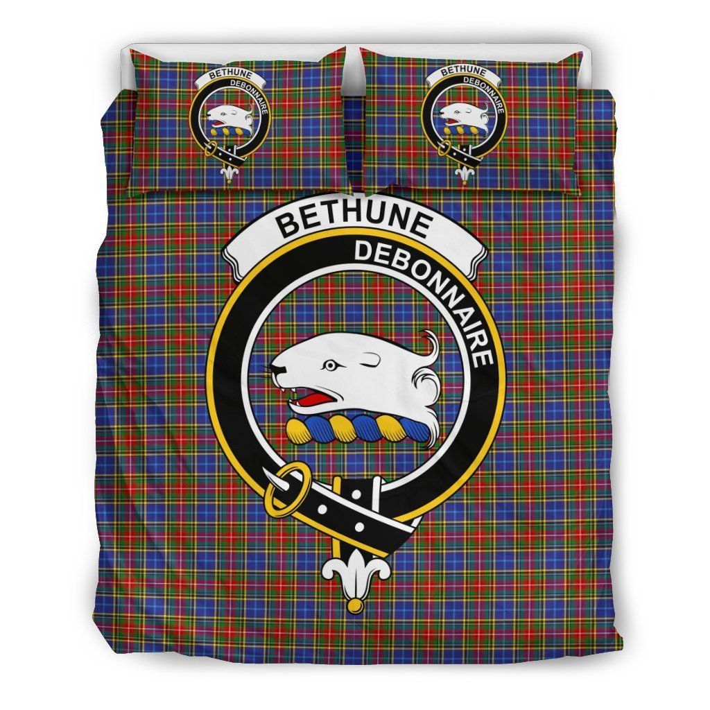 Bethune Clan Badge Tartan Bedding Set
