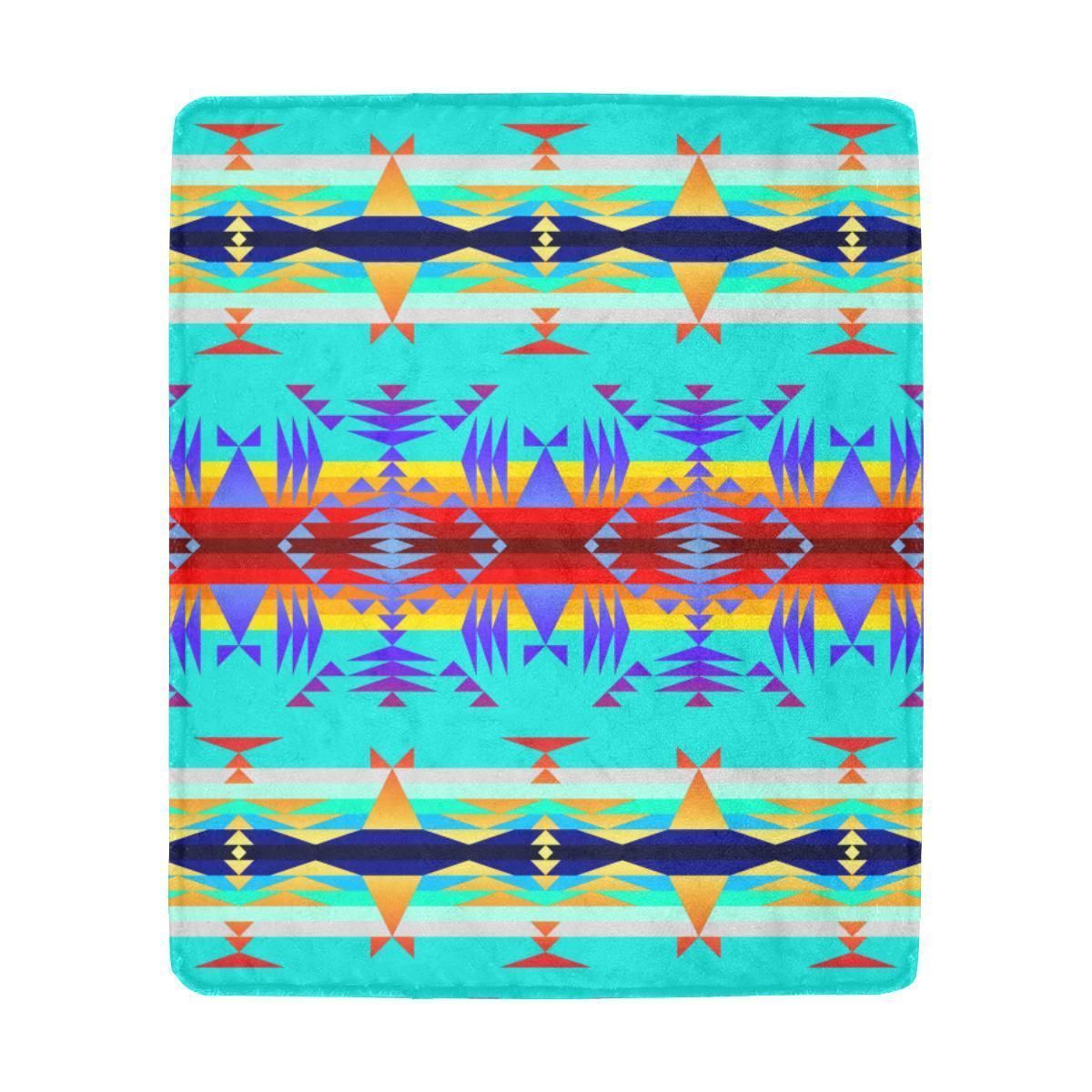 Between The Mountains Fire Sherpa Fleece Blanket