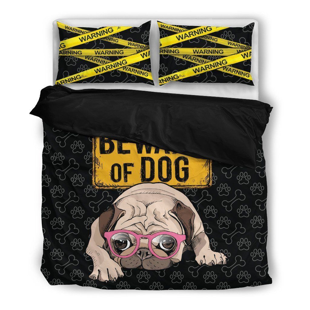 Beware Of Dog Themed Bedding Set