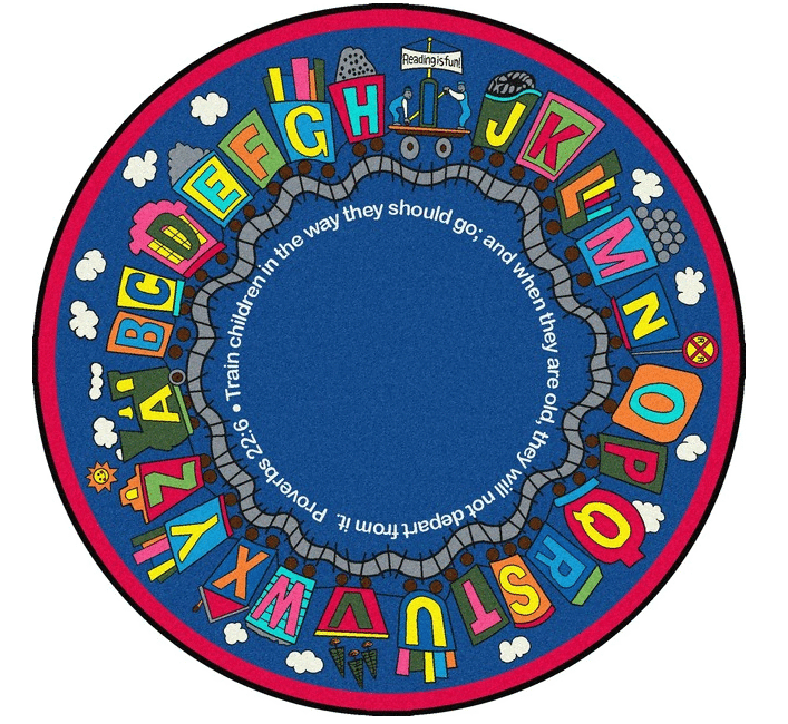 Bible Train Round Carpet
