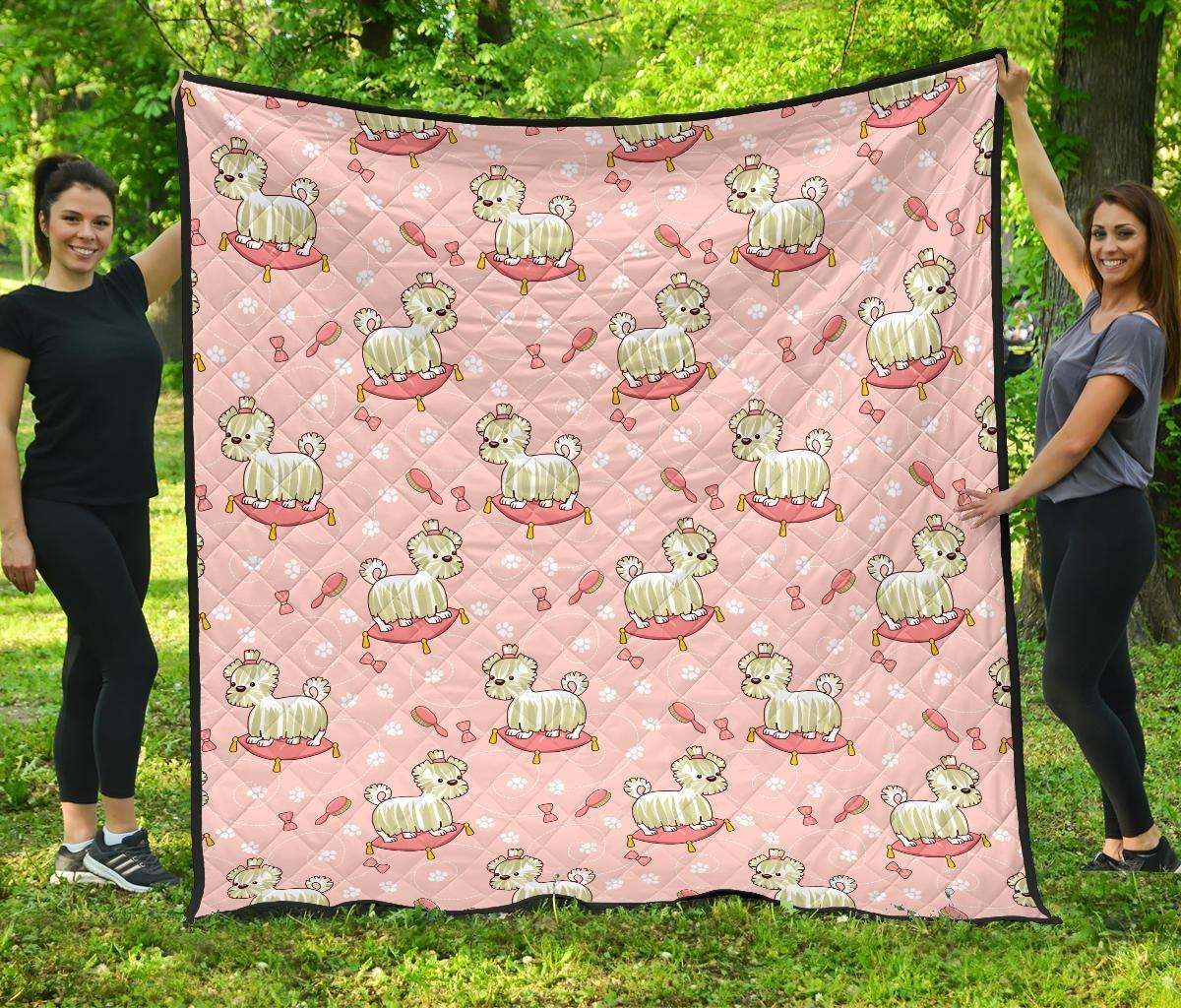 Bichon Frise Dog CL12100064MDQ Quilt Blanket