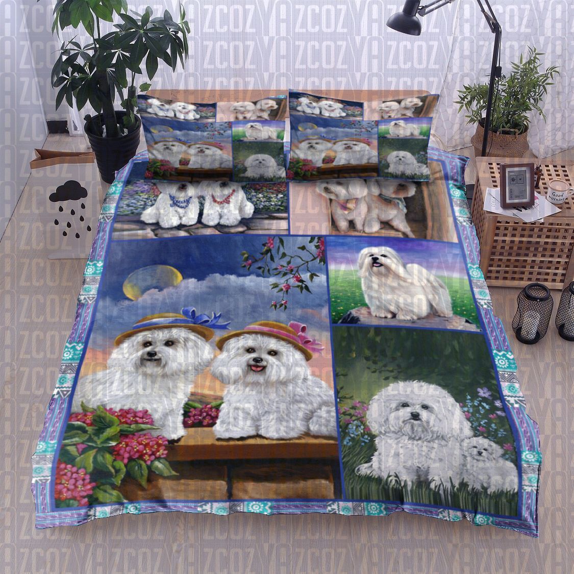 Bichon Frise Dog Bedding Set