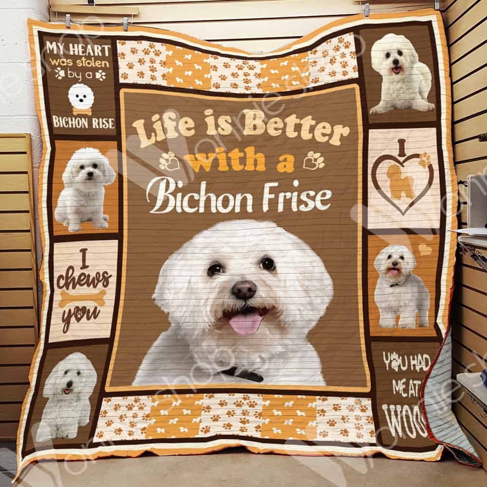 Bichon Frise Dog Quilt Blanket DHC0102463TD