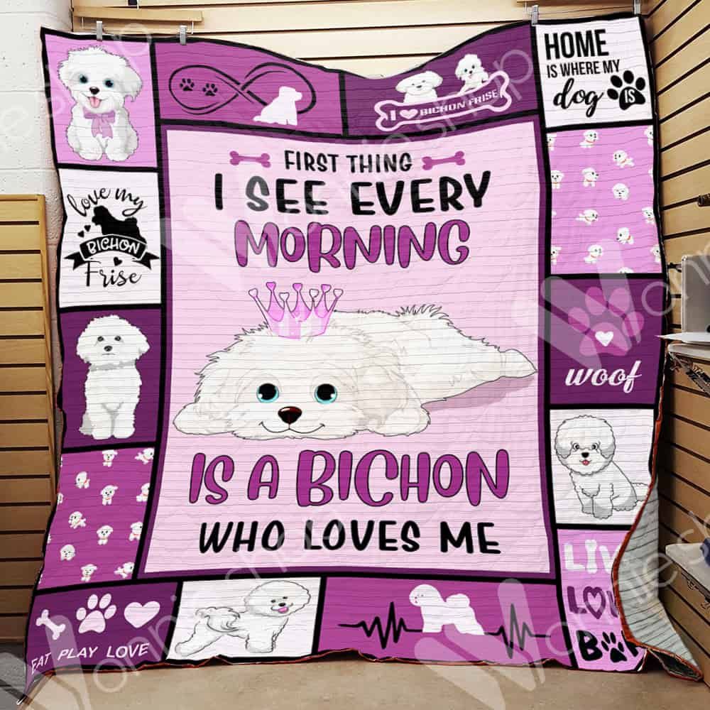 Bichon Frise Dog Quilt Blanket DHC0102853TD